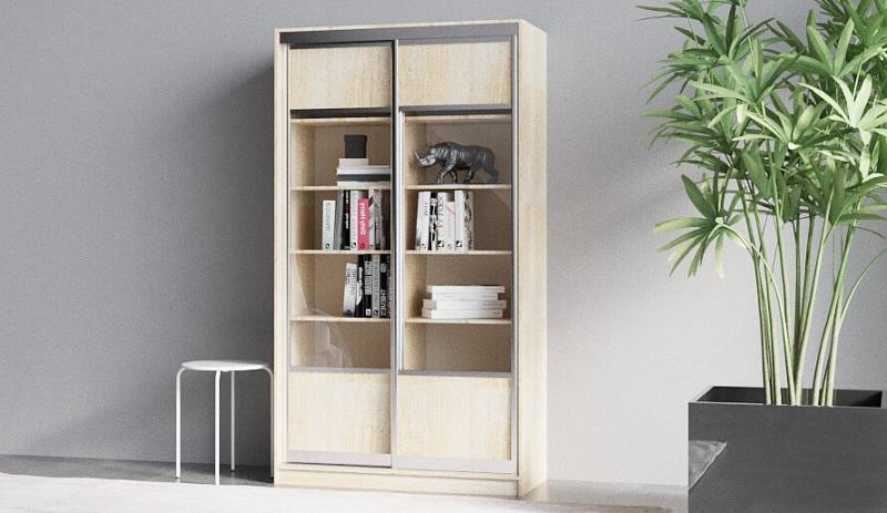 ЭСКИЗ Книжный шкаф-купе Джолион 10 BMS (900х2300х500)