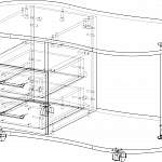 Чертеж Журнальный столик Доминик-3 BMS