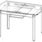 Чертеж Кухонный стол Танго ПО-1 BMS