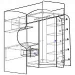 Чертеж Кровать-чердак Облачко 2 BMS
