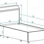Чертеж Кровать Веледа 4 BMS