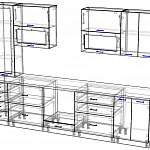 Чертеж Кухня Юлия-П BMS