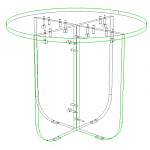 Чертеж Журнальный стол Round - 1 BMS
