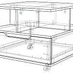 Чертеж Стол журнальный Фаворит BMS