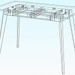 Чертеж Кухонный стол Полли 15 BMS