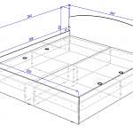 Чертеж Кровать Стиль 1 BMS