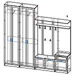 Чертеж Прихожая Васса-2 МДФ BMS