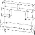 Чертеж Навесной компьютерный стол Фьюжн КС-11 BMS