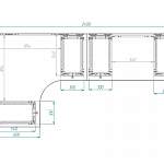 Чертеж Угловой письменный стол для двоих Веста 6 BMS