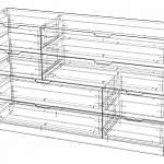 Чертеж Комод с ящиками Норвегия 3 BMS