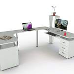 Угловой письменный стол для двоих Рим 1 BMS - Фото 8