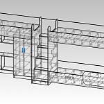 Чертеж Трехъярусная кровать Миф 43.1.5 BMS