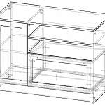 Чертеж Тумба для ТВ Соло 016 BMS