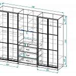Чертеж Двойной шкаф-купе Дора 11 BMS
