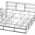 Чертеж Кровать с полками Мая 28 BMS
