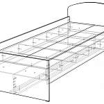 Чертеж Кровать Терра СБ-2227 BMS