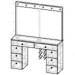 Чертеж Туалетный столик Максим 2 BMS