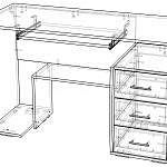 Чертеж Компьютерный стол СК 18 BMS