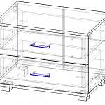 Чертеж Прикроватная тумба Милена 2 BMS