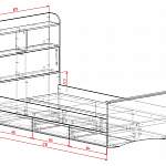 Чертеж Кровать с ящиками Теос 2 BMS