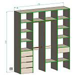 Стеллаж для одежды Мирта 18 BMS