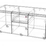Чертеж Тумба для оргтехники Марс 1 BMS