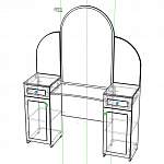 Чертеж Туалетный столик Анкона BMS