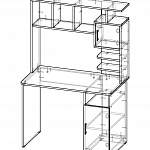 Чертеж Компьютерный стол Микс 54 BMS