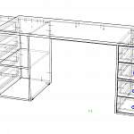 Чертеж Стол письменный Пьеро 11 BMS