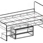 Чертеж Кровать детская Марти BMS