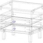 Чертеж Прикроватная тумба Винтер BMS