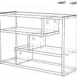 Чертеж Полка навесная Лабиринт BMS