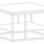 Чертеж Журнальный стол Лоу 6 BMS